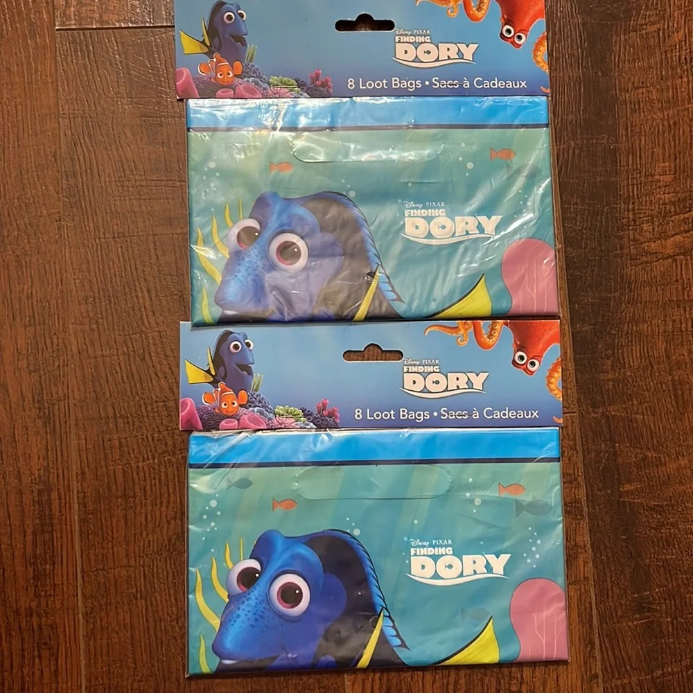 16~Disney Pixar Finding Dory Loot Bags, Great for Birthday favor & candy